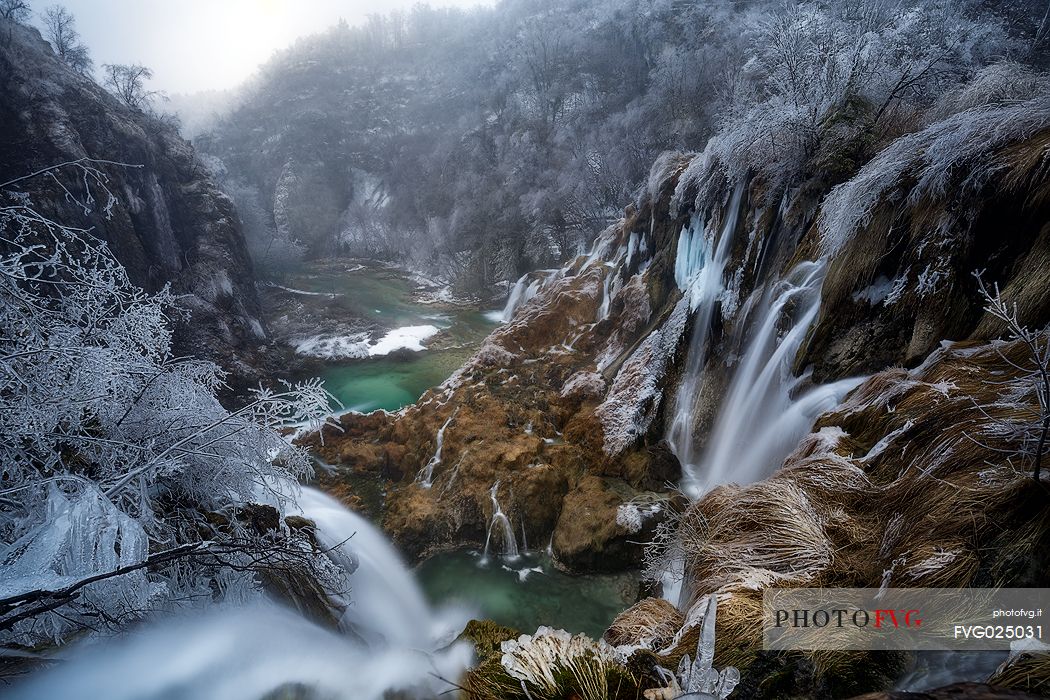 Waterfalls in Plitvice National park, Croatia, Europe