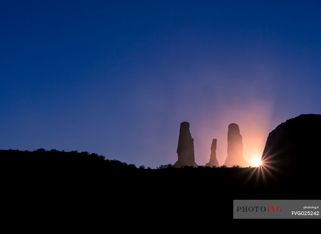 Three sisters, Monument Valley, Arizona united states