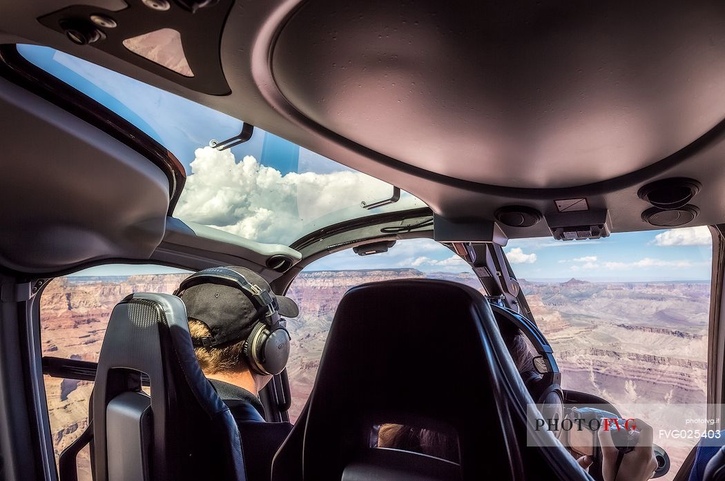 Helicopter tour in the Grand Canyon National Park, Arizona, USA
