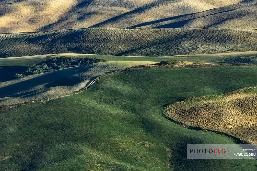 Fields hills in Orcia Valley, Tuscany, Italy