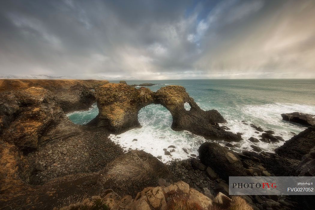 The Arnarstapi rock arch, Snaefellsnes, Iceland