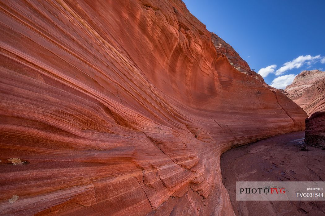 The Wave is a sandstone rock formation  located in Arizona close to  the Utah border, Paria Canyon-Vermilion Cliffs Wilderness, United States