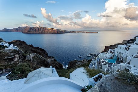 Caldera view from Oia village, Santorini island, Greece
