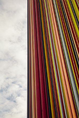 Tour Moretti or Moretti's tower from below, La Defense, Paris, France