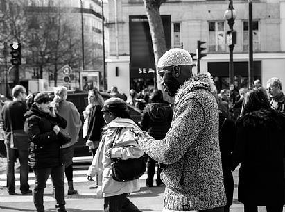 Multiethnic quarter in Paris, France