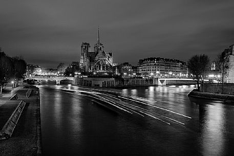 Back view of Notre Dame de Paris, Paris, France