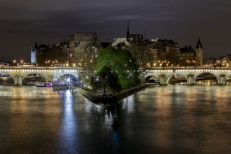 Front view of Ile de la cit, Paris, France
