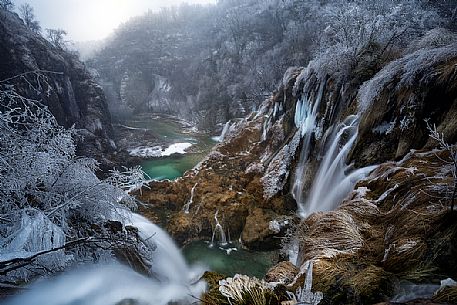 Waterfalls in Plitvice National park, Croatia, Europe