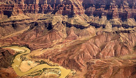 Helicopter tour in the Grand Canyon National Park, Arizona, USA
