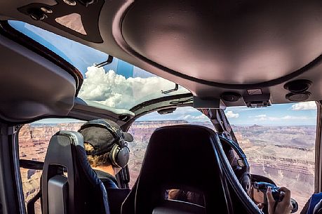 Helicopter tour in the Grand Canyon National Park, Arizona, USA
