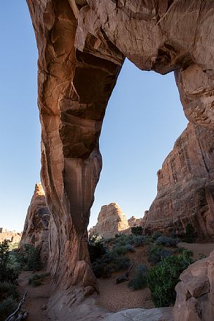 Pine arch Arches National Park  Utah USA