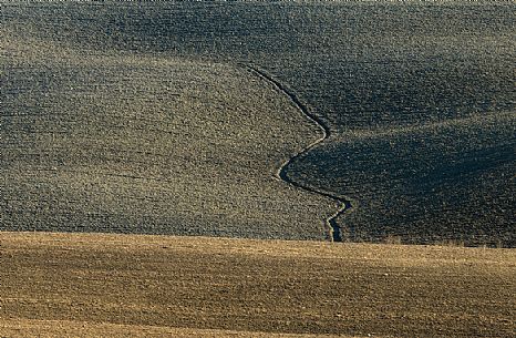 Fields hills in Orcia Valley, Tuscany, Italy