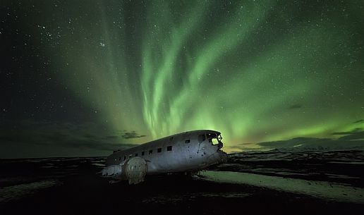 Plane wreck of USAF crash down on Slheimasandur beach, Iceland