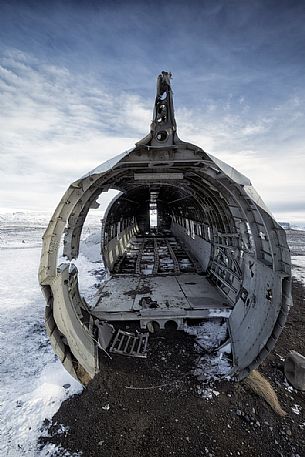 Plane wreck of USAF crash down on Slheimasandur beach, Iceland