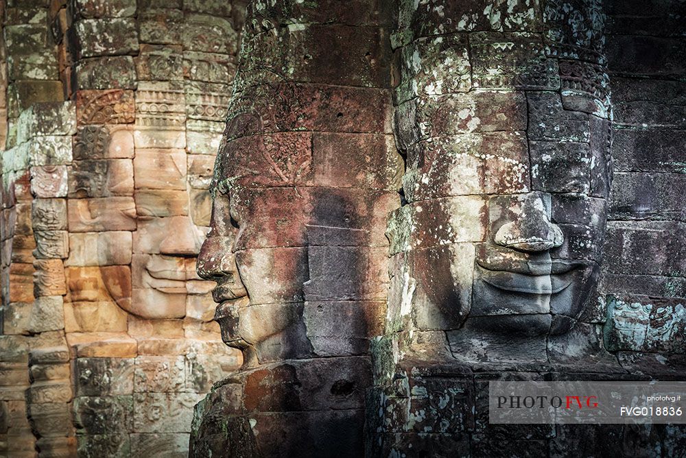 The faces of Bayon Temple