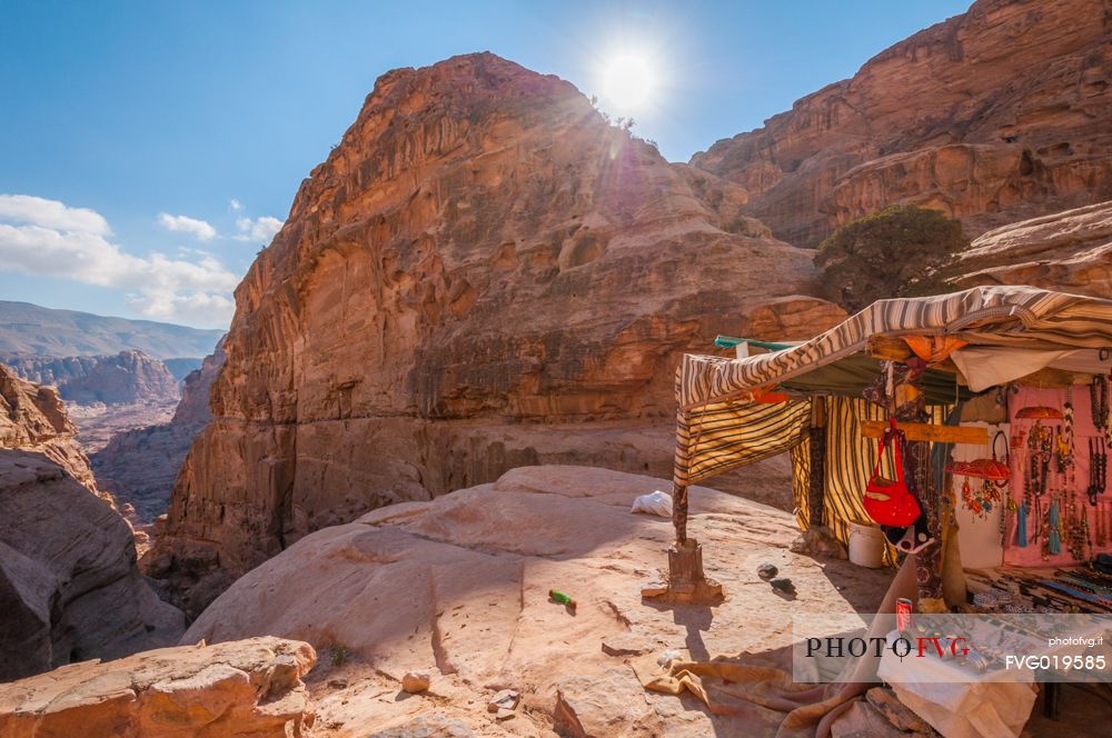 Tourist souvenirs in the ancient city of Petra, Jordan