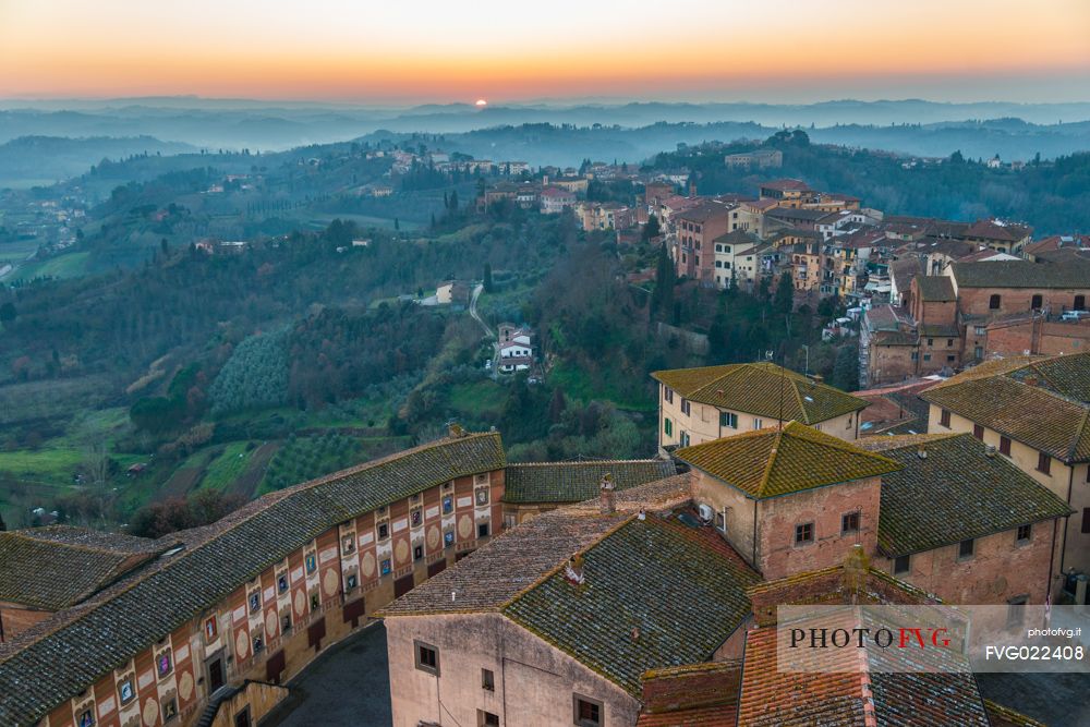 Sunset in San Miniato, Tuscany, Italy