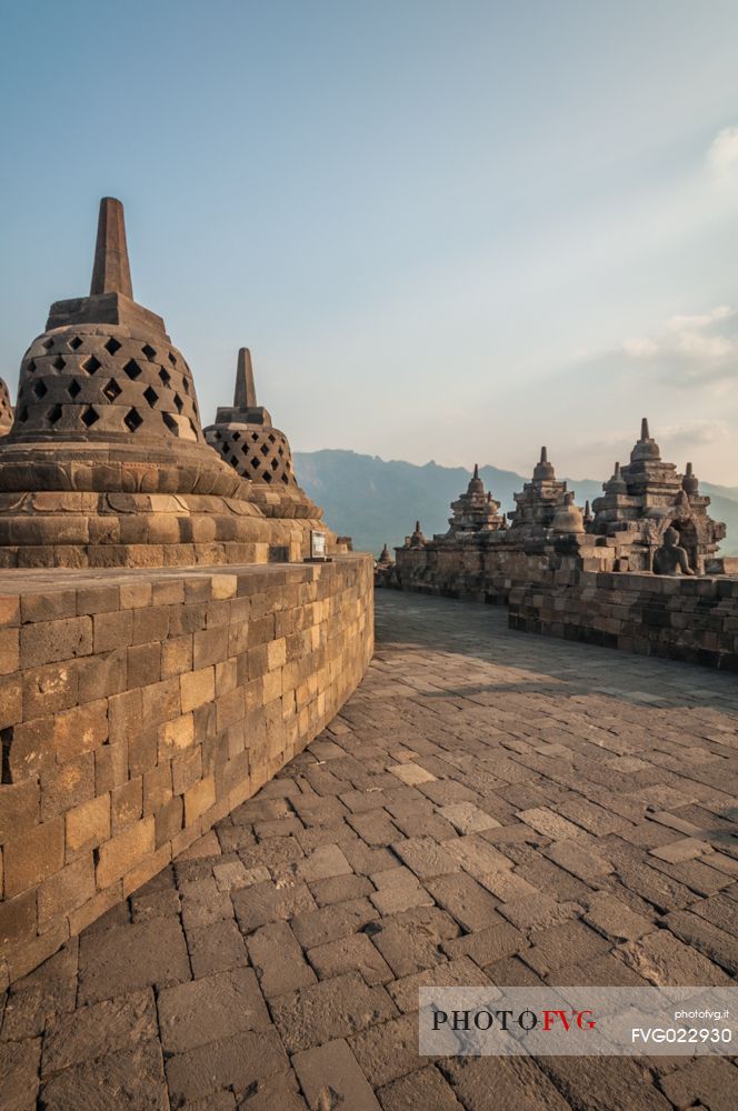 The magnificent indonesian buddhist temple of Borobudur in Java island, Indonesia 