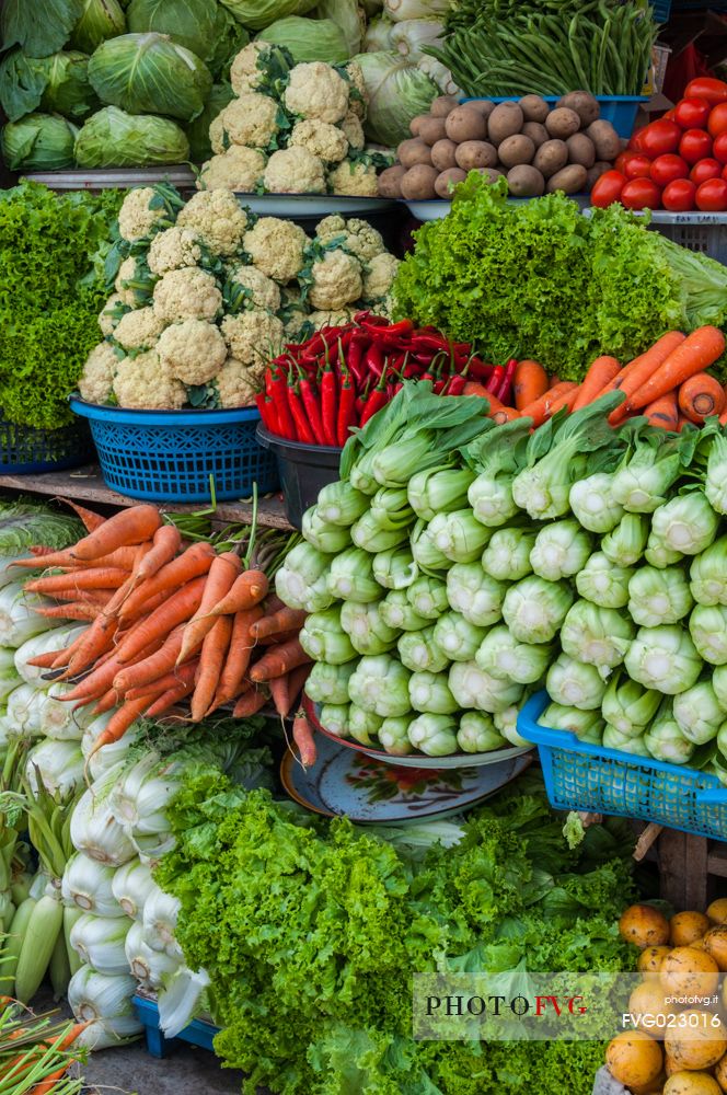 Indonesian market at Bali island, Indonesia