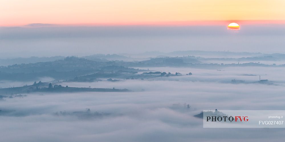 View of VInci, the birthplace of Leonardo da Vinci, Tuscany, Italy