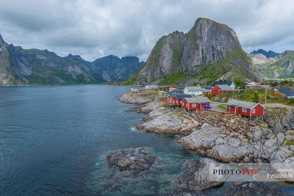 Rorbu, the typical Norwegian fishing houses, Lofoten Islands, Norway