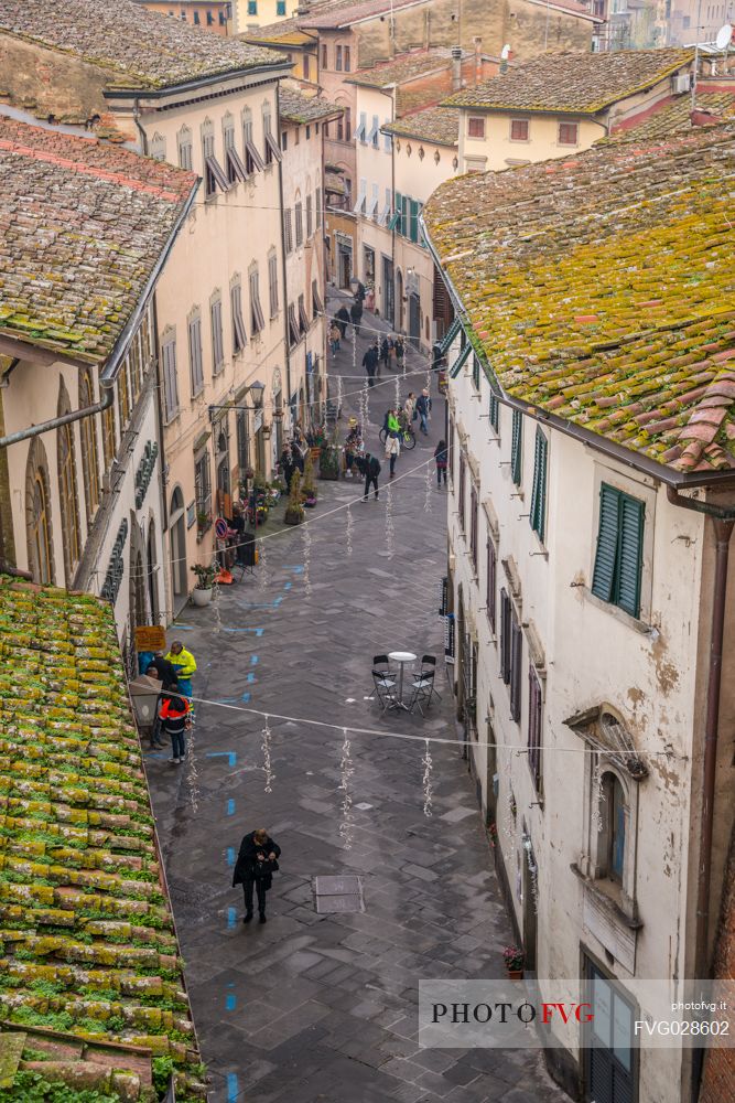 San Miniato village during truffle exhibition, Tuscany, Italy