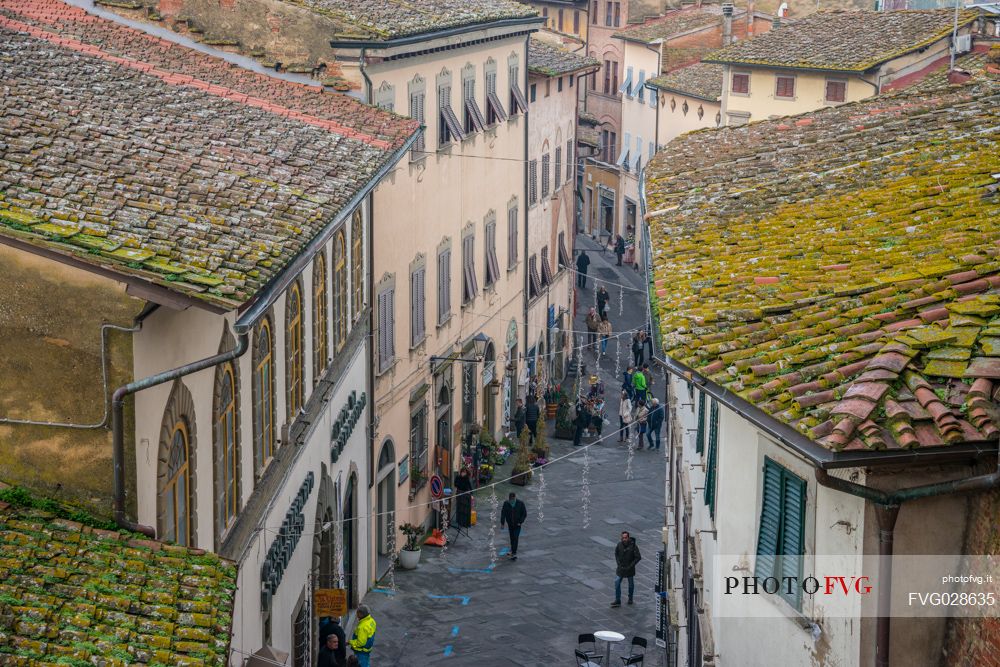 San Miniato village during truffle exhibition, Tuscany, Italy