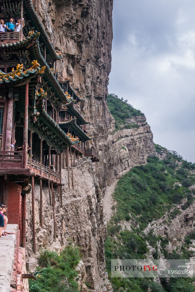 Ancient hanging temple near Datong, Heng Shan mount, Shanxi, China