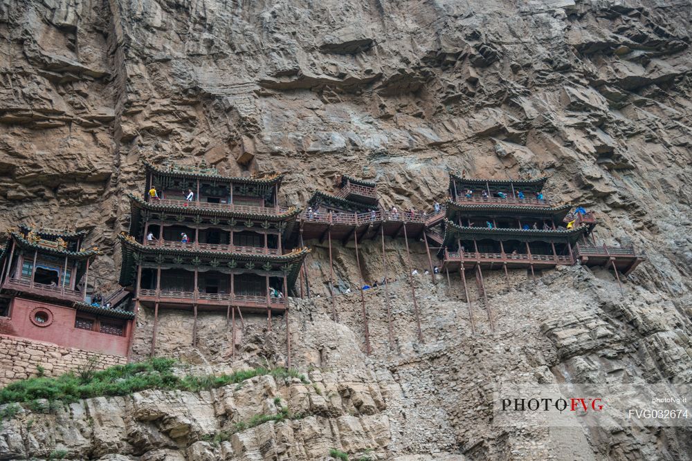 Ancient hanging temple near Datong, Heng Shan mount, Shanxi, China