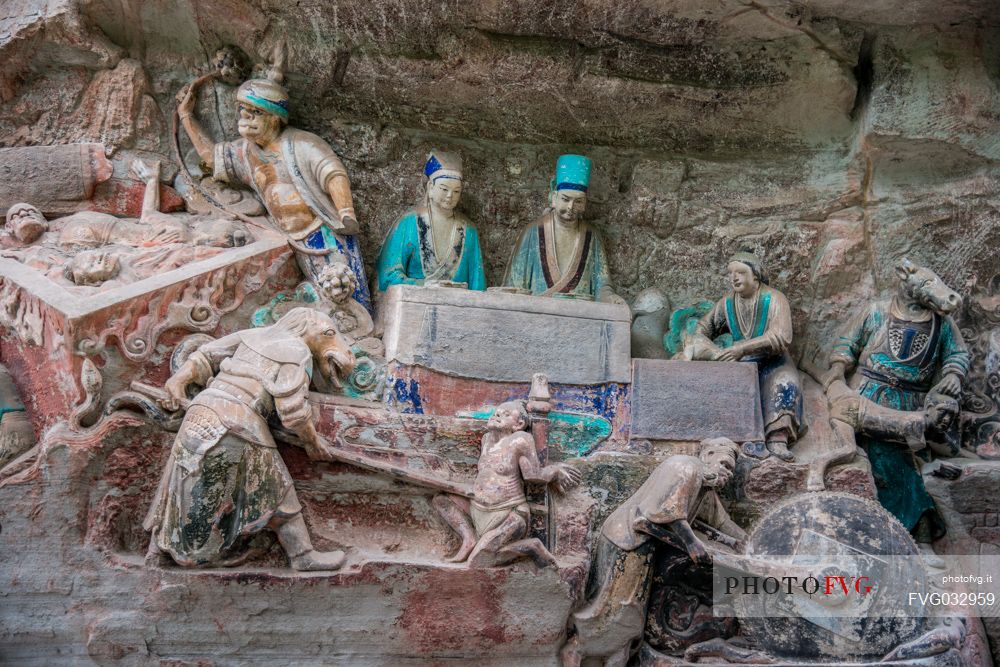 Dazu rock carvings area, Bei and Baoding Mountain in, Chongqing, China