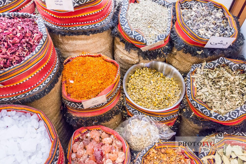 Spice souk at World Trade Center Mall, Emirate of Abu Dhabi, United Arab Emirates, UAE