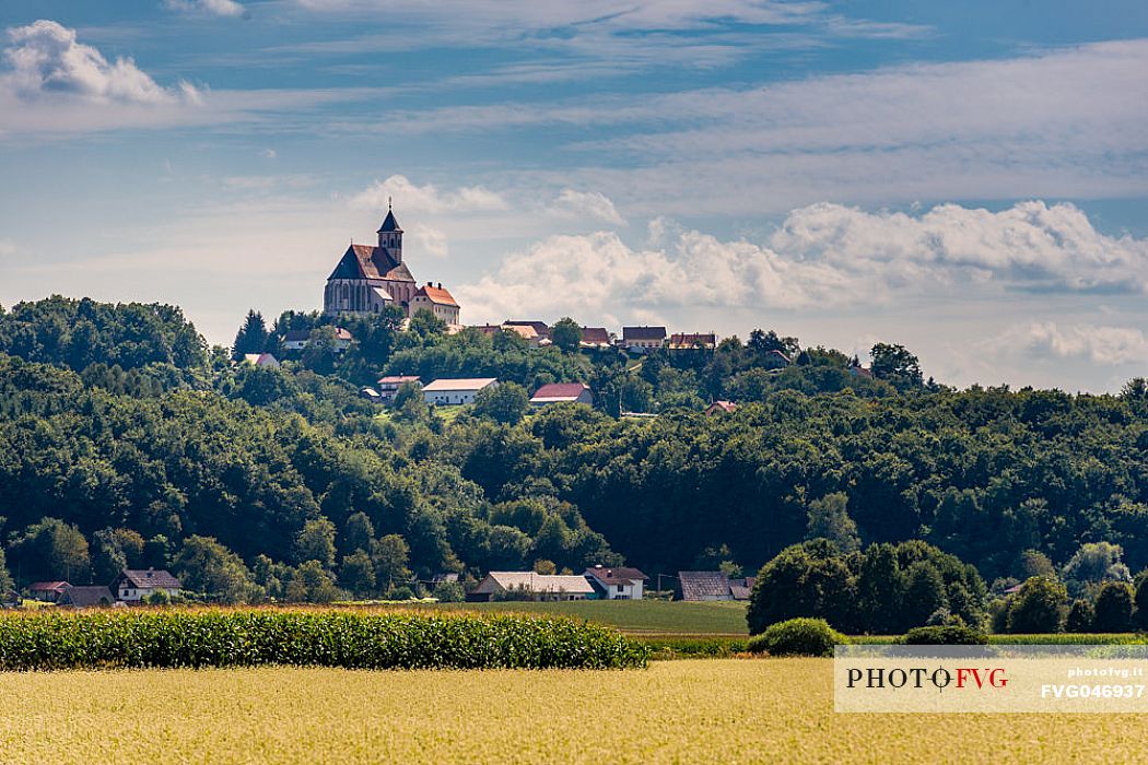 View of the Basilica Minor of Ptujska Gora, Majperk, Stiria, Slovenia, Europe