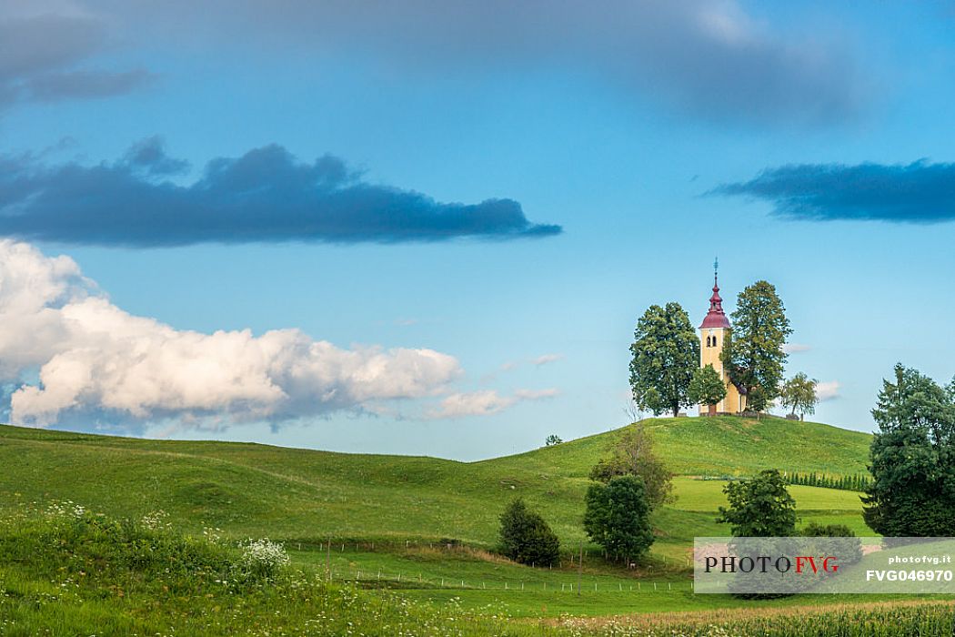 St Thomas Church, Gorenji Vrsnik, Idrija, Slovenia, Europe