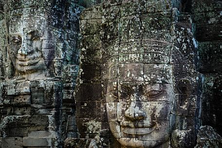 The faces of Bayon Temple