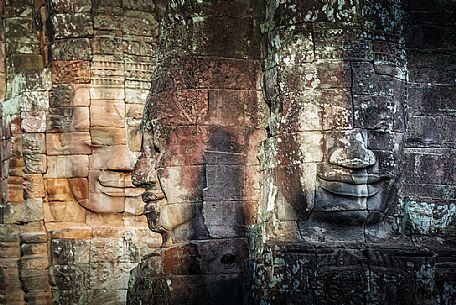 The faces of Bayon Temple