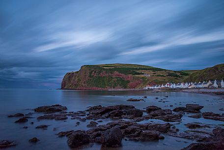 Twilight at Pennan village, Scotland