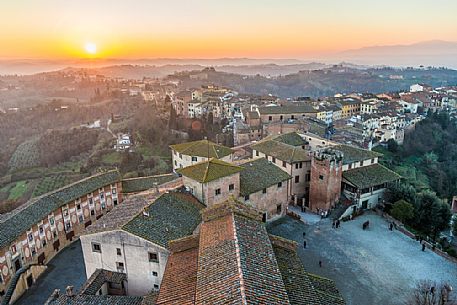 Sunset in San Miniato, Tuscany, Italy