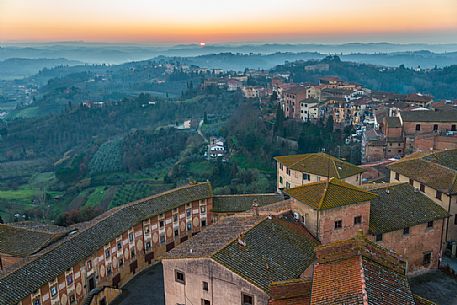 Sunset in San Miniato, Tuscany, Italy