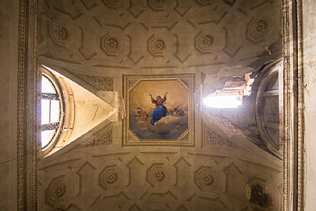 Paricoular of Castellonchio abandoned church in San Miniato, Tuscany, Italy