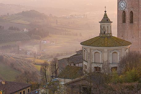 Tower of Matilde or Torre Matilde at sunset, San Miniato, Tuscany, Italy