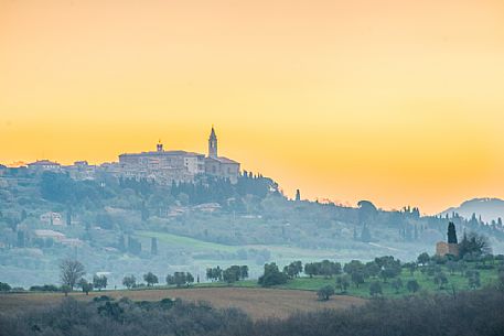 Pienza at sunrise, Tuscany, Italy