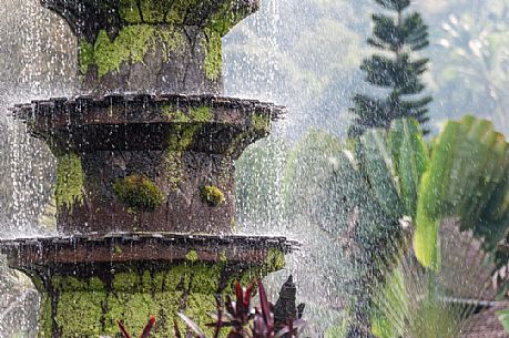 Fountain at Tirta Gangga water palace, Bali island, Indonesia