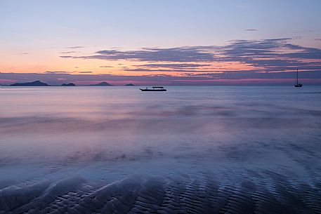 Beautiful sunset in the isle of Flores, Indonesia