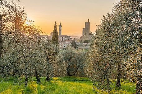 View of VInci, the birthplace of Leonardo da Vinci, Tuscany, Italy