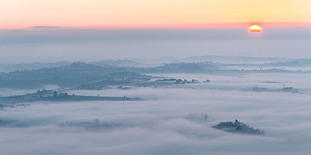 View of VInci, the birthplace of Leonardo da Vinci, Tuscany, Italy