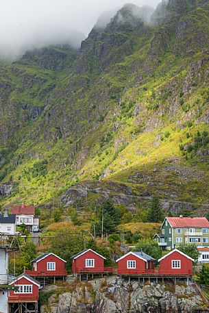 The beautiful fishing houses on the small town of Å, Lofoten Islands, Norway The beautiful fishing houses on the small town of Å, Lofoten Islands, Norway