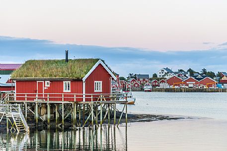 Rorbu, the typical Norwegian fishing house, Lofoten Islands, Norway Rorbu, the typical Norwegian fishing house, Lofoten Islands, Norway