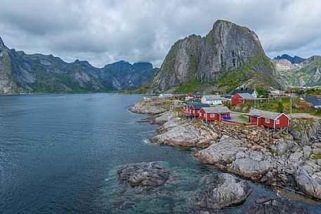 Rorbu, the typical Norwegian fishing houses, Lofoten Islands, Norway