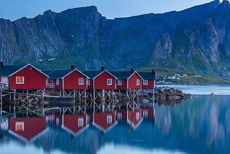 Rorbu, the typical Norwegian fishing house, Lofoten Islands, Norway Rorbu, the typical Norwegian fishing house, Lofoten Islands, Norway