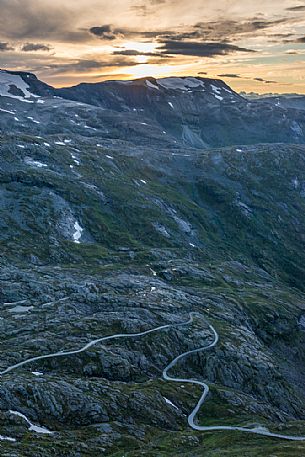 Mountain Road to Dalsnibba (1495m) near Geirangerfjord, Geiranger, Norway Mountain Road to Dalsnibba (1495m) near Geirangerfjord, Geiranger, Norway